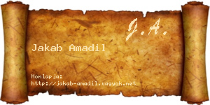 Jakab Amadil névjegykártya